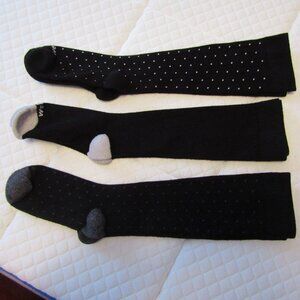 Wellow Bamboo Blackstar Compression Socks – Knee High 3-Pack  (Large 9.5-13)